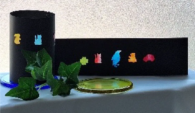 ①和紙と光で遊んでみよう